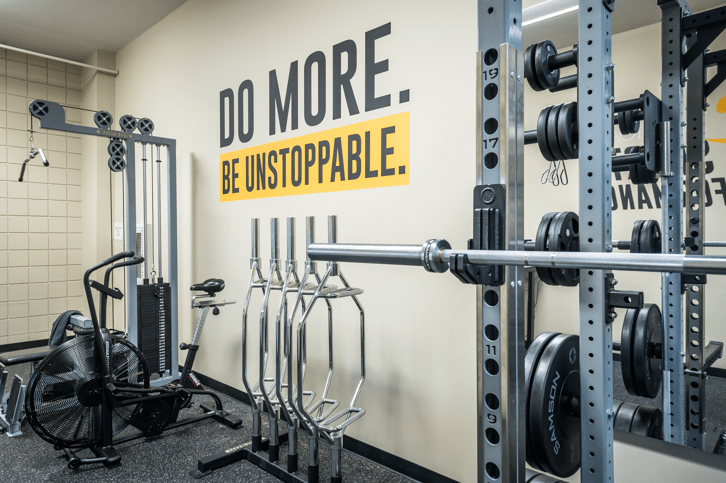Motivational weight room